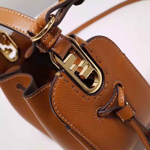 Fendi Women Pomodorino Brown Leather Mini-Bag (6)