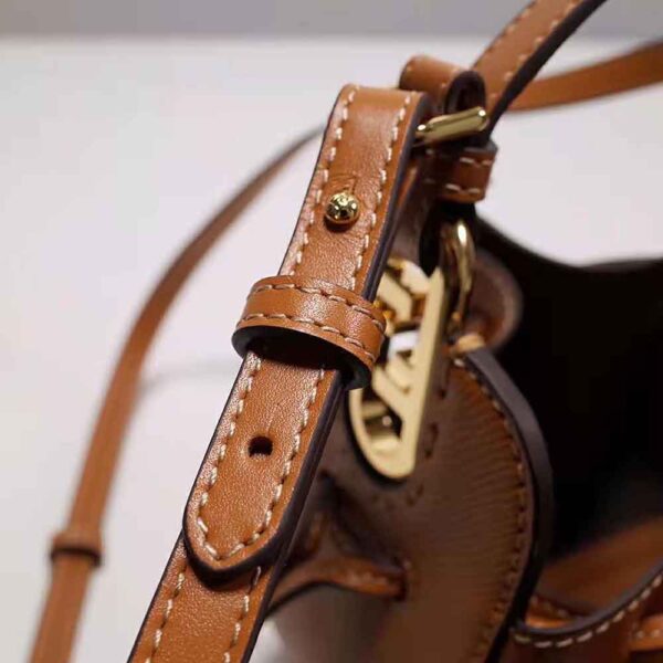 Fendi Women Pomodorino Brown Leather Mini-Bag (7)