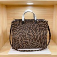 Fendi Women Shopper Brown Jacquard FF Vertigo Bag (1)