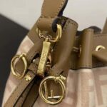 Fendi Women Small Mon Tresor FF Beige Wool Mini-Bag - immagine 9
