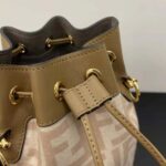 Fendi Women Small Mon Tresor FF Beige Wool Mini-Bag - immagine 7