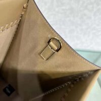 Fendi Women Sunshine Medium Brown Leather Shopper with Decorative Stitching (1)