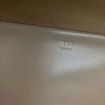 Fendi Women Sunshine Medium White Leather Shopper with Decorative Stitching - Image 9