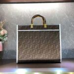 Fendi Women Sunshine Medium FF Glazed Fabric Shopper with Inlay - immagine 4