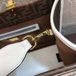 Fendi Women Sunshine Medium FF Glazed Fabric Shopper with Inlay - immagine 9