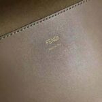 Fendi Women Sunshine Medium Gray Leather and Elaphe Shopper - Imagen 10