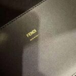 Fendi Women Sunshine Medium Leather Shopper-Black - Imagen 10