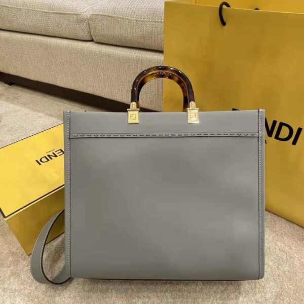 Fendi Women Sunshine Medium Leather Shopper-grey (3)