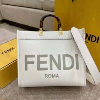 Fendi Women Sunshine Medium Leather Shopper-white (1)