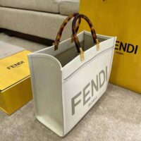 Fendi Women Sunshine Medium Leather Shopper-white (1)