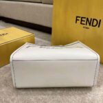 Fendi Women Sunshine Medium Leather Shopper-White - Bild 6