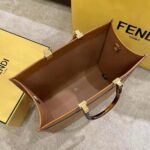 Fendi Women Sunshine Medium Leather Shopper-Brown – Image 5