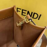 Fendi Women Sunshine Medium Leather Shopper-Brown – Image 7