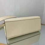 Fendi Women Sunshine Medium White Leather Shopper – Image 7