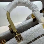 Fendi Women Sunshine Medium White Sheepskin Shopper – Image 6