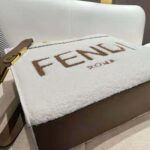 Fendi Women Sunshine Medium White Sheepskin Shopper – Image 5