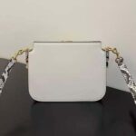 Fendi Women Touch White Leather Bag with Metal FF Clasp - immagine 3