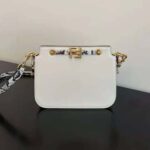 Fendi Women Touch White Leather Bag with Metal FF Clasp - immagine 2