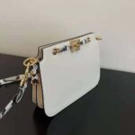 Fendi Women Touch White Leather Bag with Metal FF Clasp - immagine 4