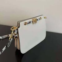 Fendi Women Touch White Leather Bag with Metal FF Clasp (1)