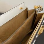 Fendi Women Touch White Leather Bag with Metal FF Clasp - immagine 8