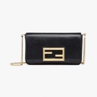 Fendi Women Wallet on Chain with Pouches Leather Mini-Bag-Black (1)