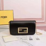 Fendi Women Wallet on Chain with Pouches Leather Mini-Bag-Black – Image 3