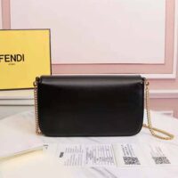 Fendi Women Wallet on Chain with Pouches Leather Mini-Bag-Black (1)