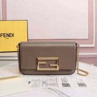 Fendi Women Wallet on Chain with Pouches Leather Mini-Bag-brown (1)