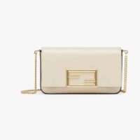 Fendi Women Wallet on Chain with Pouches Leather Mini-Bag-white (1)