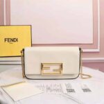 Fendi Women Wallet on Chain with Pouches Leather Mini-Bag-White - Image 3