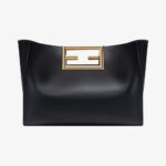 Fendi Women Way Medium Made of Camellia-Colored Leather Bag-black