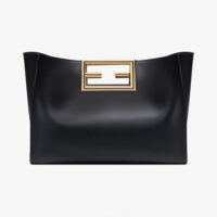 Fendi Women Way Medium Made of Camellia-Colored Leather Bag-black (1)