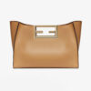 Fendi Women Way Medium Made of Camellia-Colored Leather Bag-Brown
