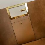 Fendi Women Way Medium Made of Camellia-Colored Leather Bag-Brown - Image 7
