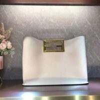 Fendi Women Way Medium Made of Camellia-Colored Leather Bag-white (1)