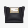 Fendi Women Way Small Made of Camellia-Colored Leather Bag-Black