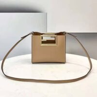 Fendi Women Way Small Made of Camellia-Colored Leather Bag-brown (1)