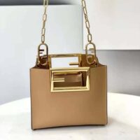 Fendi Women Way Small Made of Camellia-Colored Leather Bag-brown (1)