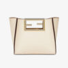 Fendi Women Way Small Made of Camellia-Colored Leather Bag-White