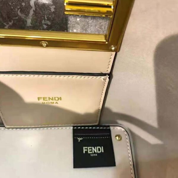 Fendi Women Way Small Made of Camellia-Colored Leather Bag-white (7)