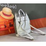 Gucci GG Unisex Gucci 1955 Horsebit Backpack White/Ebony Supreme Canvas – Bild 5