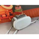 Gucci GG Unisex Gucci 1955 Horsebit Backpack White/Ebony Supreme Canvas – Bild 6