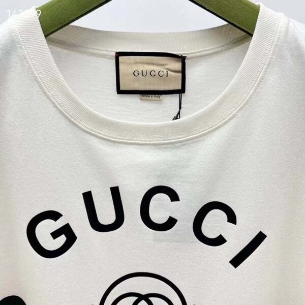 Gucci GG Women Cotton Jersey ‘Gucci Firenze 1921’ White T-Shirt Crewneck Oversize Fit (4)