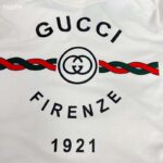 Gucci GG Women Cotton Jersey 'Gucci Firenze 1921' White T-Shirt Crewneck Oversize Fit - Image 7