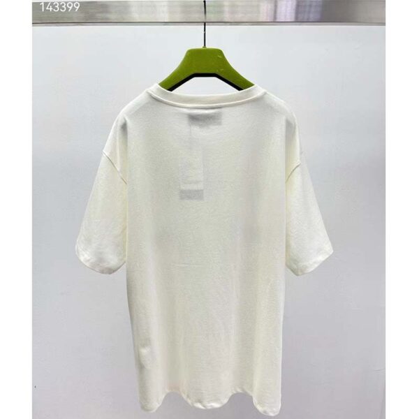 Gucci GG Women Cotton Jersey ‘Gucci Firenze 1921’ White T-Shirt Crewneck Oversize Fit (6)