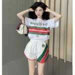 Gucci GG Women Cotton T-Shirt White Cotton Jersey Crewneck Oversize Fit - Image 15