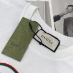 Gucci GG Men Cotton T-Shirt White Cotton Jersey Crewneck Oversize Fit - Bild 9
