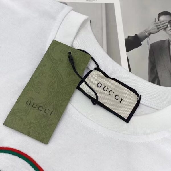 Gucci GG Women Cotton T-Shirt White Cotton Jersey Crewneck Oversize Fit (10)