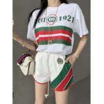 Gucci GG Women Cotton T-Shirt White Cotton Jersey Crewneck Oversize Fit - Image 17